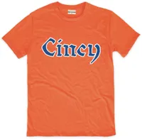 Where I'm From Cincinatti Script Orange T-Shirt