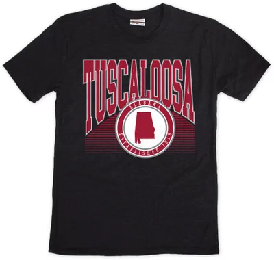 Where I'm From Adult Alabama Black Tuscaloosa Fade T-Shirt