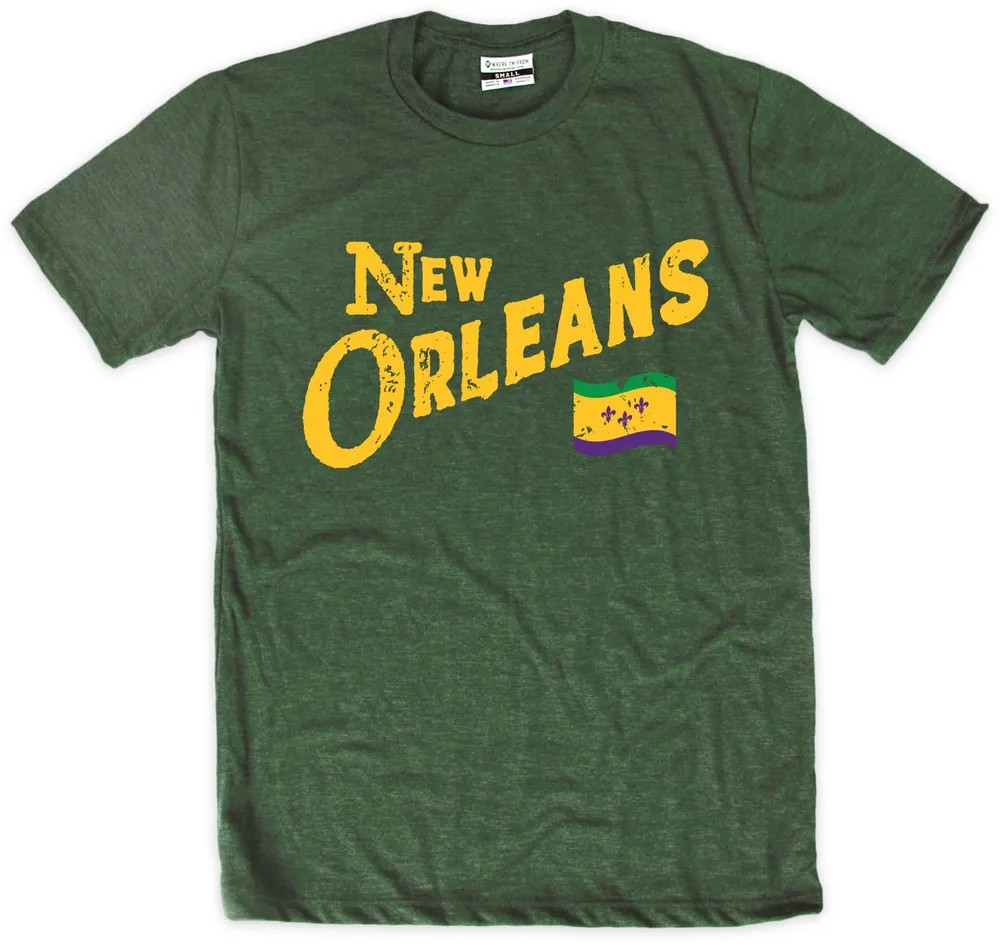 Where I'm From Adult New Orleans Script Flag T-Shirt