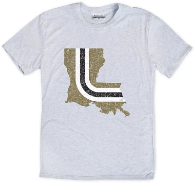 Where I'm From New Orleans White State Stripe T-Shirt