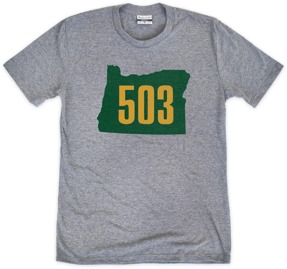 Where I'm From Portland Grey 503 Fill T-Shirt