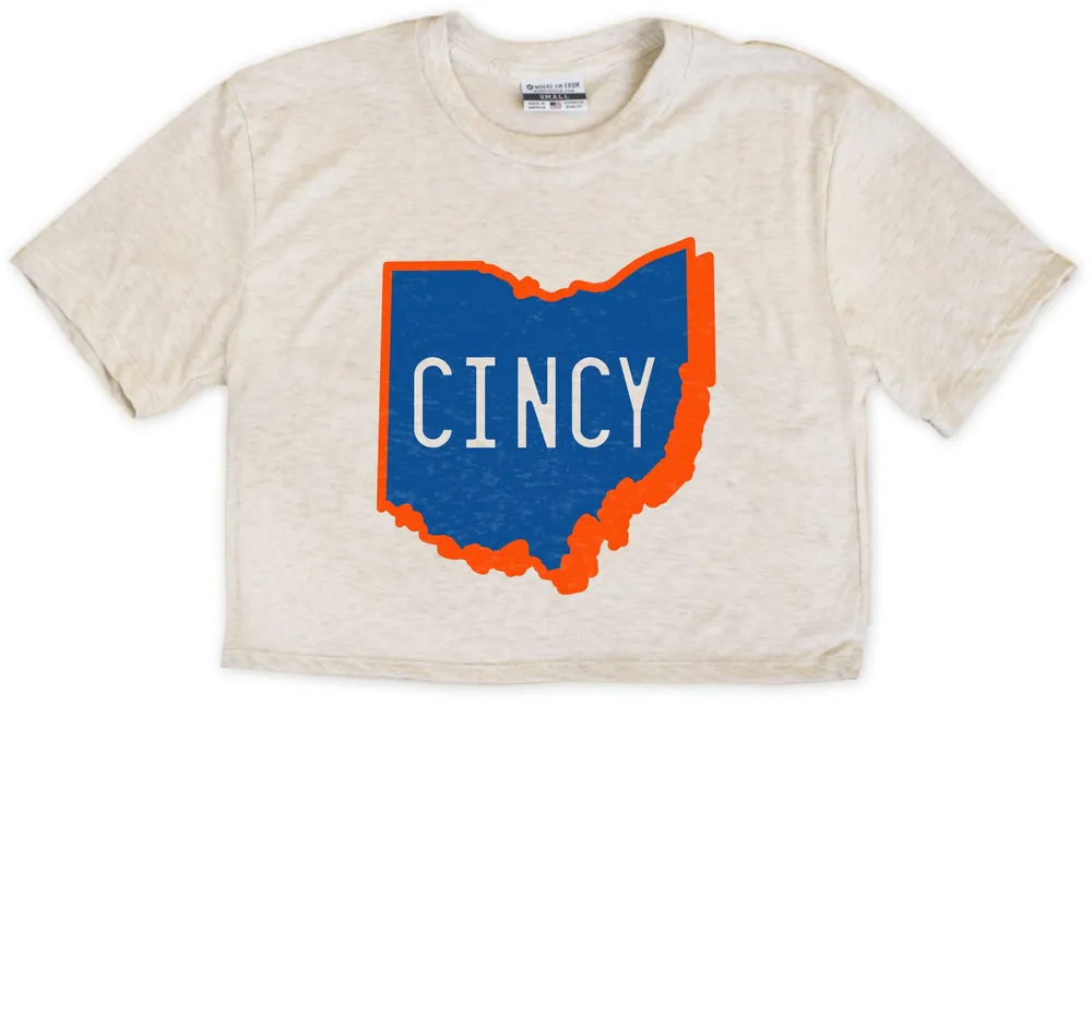 Where I'm From Women's Cincinatti State Natural Cropped T-Shirt