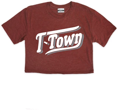 Where I'm From Adult Alabama Red T Town Tail Cropped T-Shirt