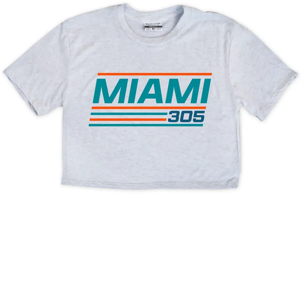 Where I'm From Miami White Slant Cropped T-Shirt