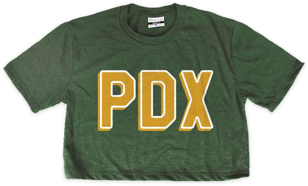 Where I'm From Portland Green PDX Cropped T-Shirt