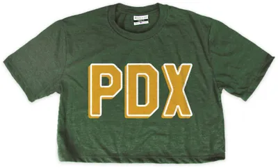Where I'm From Portland Green PDX Cropped T-Shirt