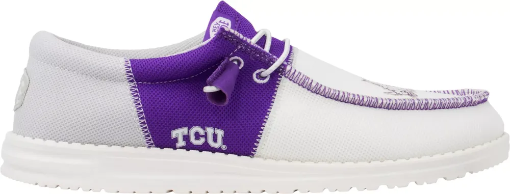 Hey Dude Men's Wally Tri TCU Horned Frogs Shoes