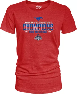 Blue 84 Women's Southern Methodist Mustangs 2023 American Champions T-Shirt