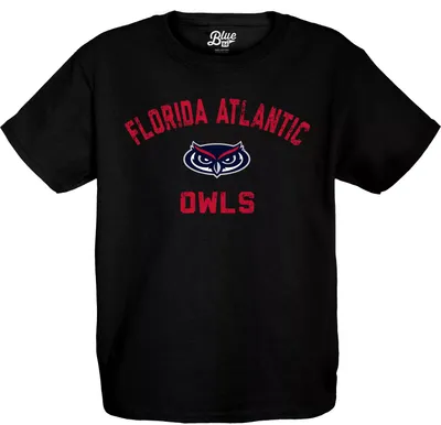 Blue 84 Youth Florida Atlantic Owls Black Healthy Glow T-Shirt