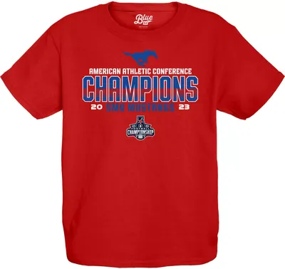 Blue 84 Youth Southern Methodist Mustangs 2023 American Champions T-Shirt
