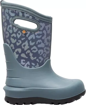 Bogs Kids' Neo-Classic Metallic Leopard Waterproof Winter Boots