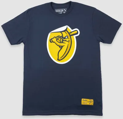 Baseballism Men's Savannah Bananas Navy Sticker T-Shirt