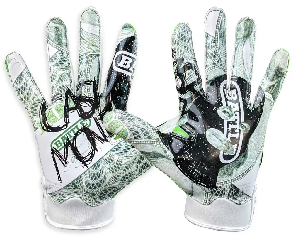 Battle Youth Cash Money Graphic Doom Receiver Gloves