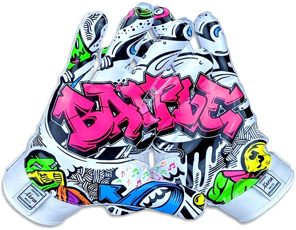 Battle Youth Triple Threat Graffiti Football Receiver Gloves