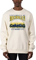 USCAPE Men's Michigan Wolverines Bone Starry Heavyweight Crewneck Sweatshirt