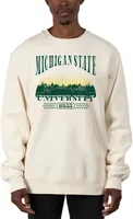 USCAPE Men's Michigan State Spartans Bone Starry Heavyweight Crewneck Sweatshirt