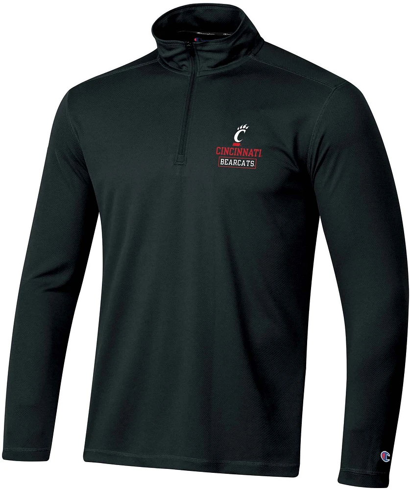 Champion Men's Cincinnati Bearcats Black ¼ Zip Pullover Shirt