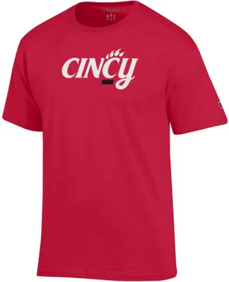 Champion Men's Cincinatti Bearcats Red Logo T-Shirt