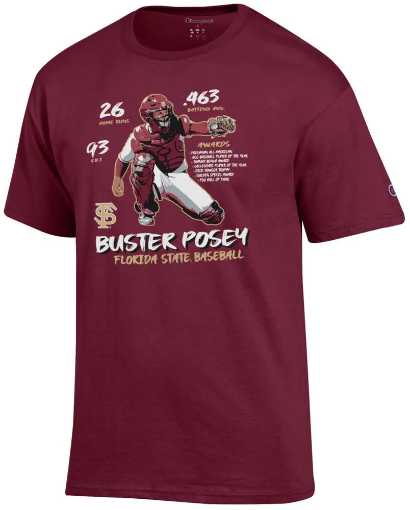 Champion Men's Florida State Seminoles  Buster Posey Maroon T-Shirt