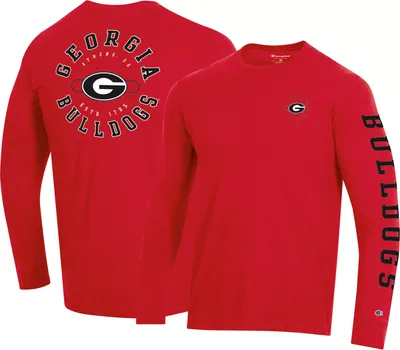 Champion Men's Georgia Bulldogs Red Lifestyle Long Sleeve T-Shirt
