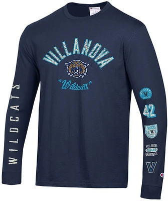 Champion Men's Villanova Wildcats Navy Vintage Jersey Long Sleeve T-Shirt