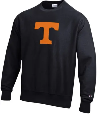 Champion Men's Tennessee Volunteers Black Reverse Weave Crew Pullover Sweatshirt