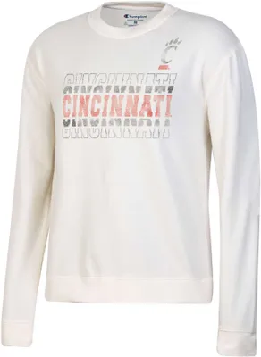 Champion Women's Cincinnati Bearcats Off White Crewneck Sweatshirt