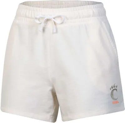 Champion Women's Cincinnati Bearcats Off White French Terry Shorts