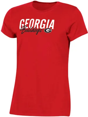 Champion Women's Georgia Bulldogs Red Script T-Shirt