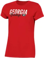 Champion Women's Georgia Bulldogs Red Script T-Shirt