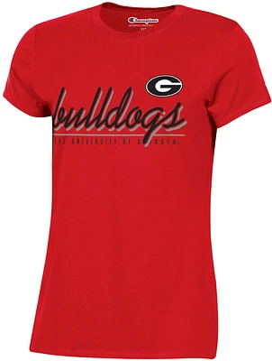 Champion Women's Georgia Bulldogs Red T-Shirt