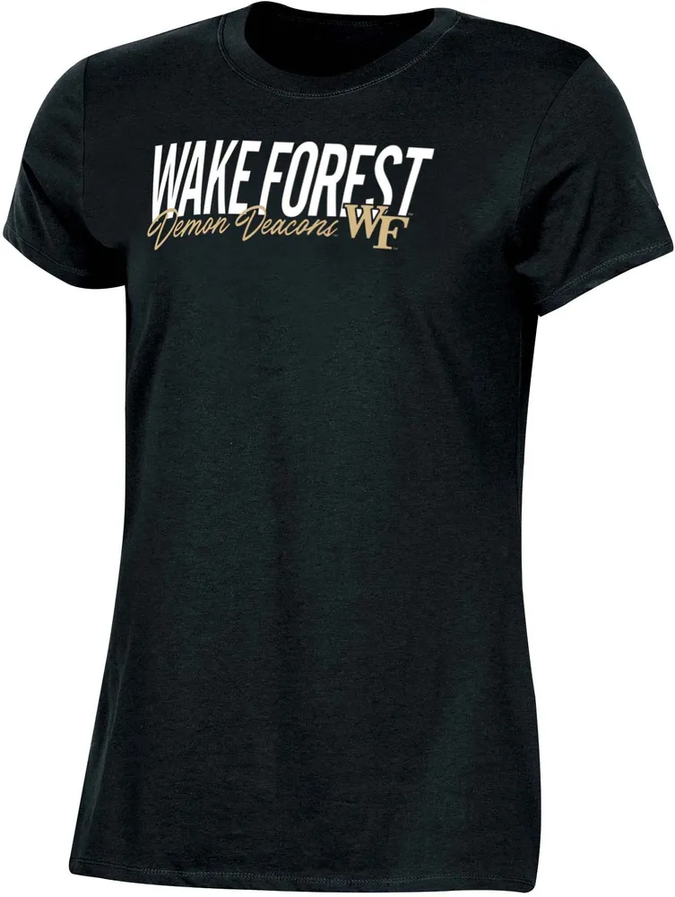 Champion Women's Wake Forest Demon Deacons Black Script T-Shirt