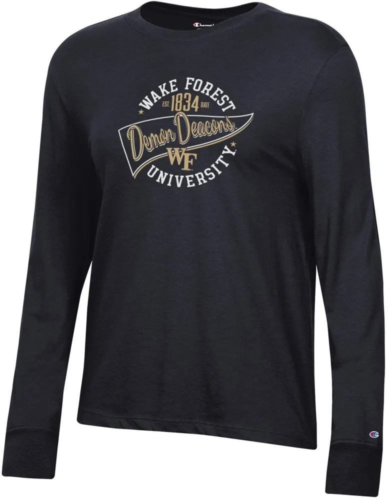 Champion Women's Wake Forest Demon Deacons Black Core Long Sleeve T-Shirt