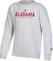 Champion Youth Alabama Crimson Tide Grey Reverse Weave Crew Pullover Sweatshirt