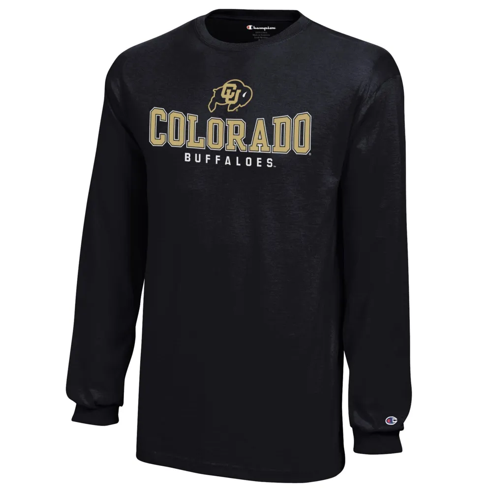 Champion Youth Colorado Buffaloes Black Logo Long Sleeve T-Shirt