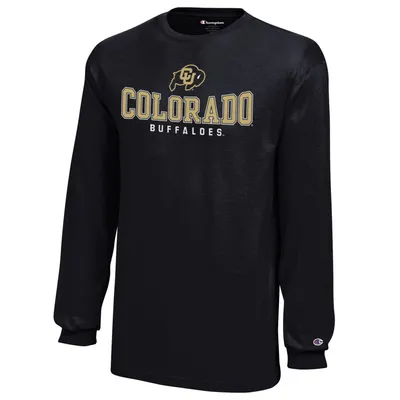 Champion Youth Colorado Buffaloes Black Logo Long Sleeve T-Shirt