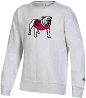 Champion Youth Georgia Bulldogs Grey Reverse Weave Crew Pullover Sweatshirt