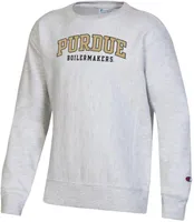 Champion Youth Purdue Boilermakers Grey Reverse Weave Crew Pullover Sweatshirt