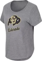 Colosseum Girls' Colorado Buffaloes Heather Grey T-Shirt