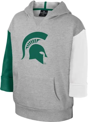 Colosseum Girls' Michigan State Spartans Heather Grey Nora Pullover Hoodie