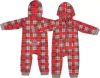 Colosseum Infant Ohio State Buckeyes Scarlet Plugged Flannel Romper