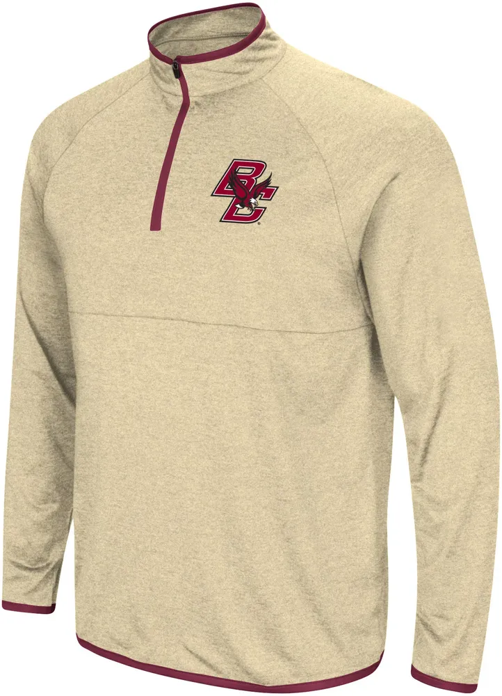 Colosseum Men's Boston College Eagles Gold 1/4 Zip Pullover