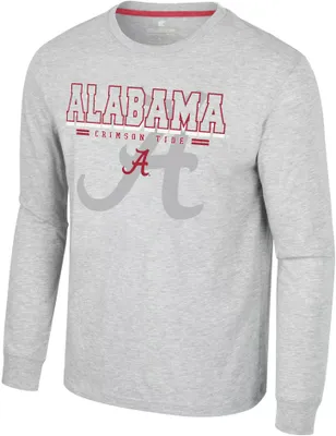 Colosseum Men's Alabama Crimson Tide Heather Grey Hasta La Vista Long Sleeve T-Shirt