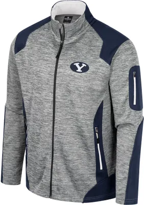 Colosseum Men's BYU Cougars Grey Silberman Full-Zip Jacket