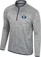 Colosseum Men's BYU Cougars Heather Grey 1/4 Zip Pullover