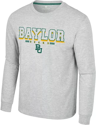 Colosseum Men's Baylor Bears Heather Grey Hasta La Vista Long Sleeve T-Shirt