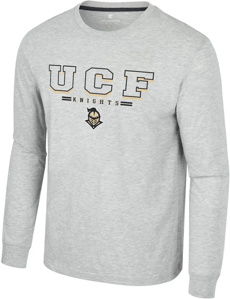 Colosseum Men's UCF Knights Heather Grey Hasta La Vista Long Sleeve T-Shirt