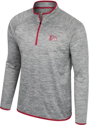 Colosseum Men's Chico State Wildcats Heather Grey 1/4 Zip Pullover