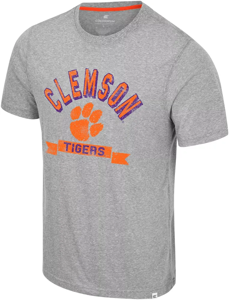 Colosseum Men's Clemson Tigers Heather Grey Connor T-Shirt