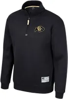 Colosseum Men's Colorado Buffaloes Black I'll Be Back 1/4 Zip Pullover